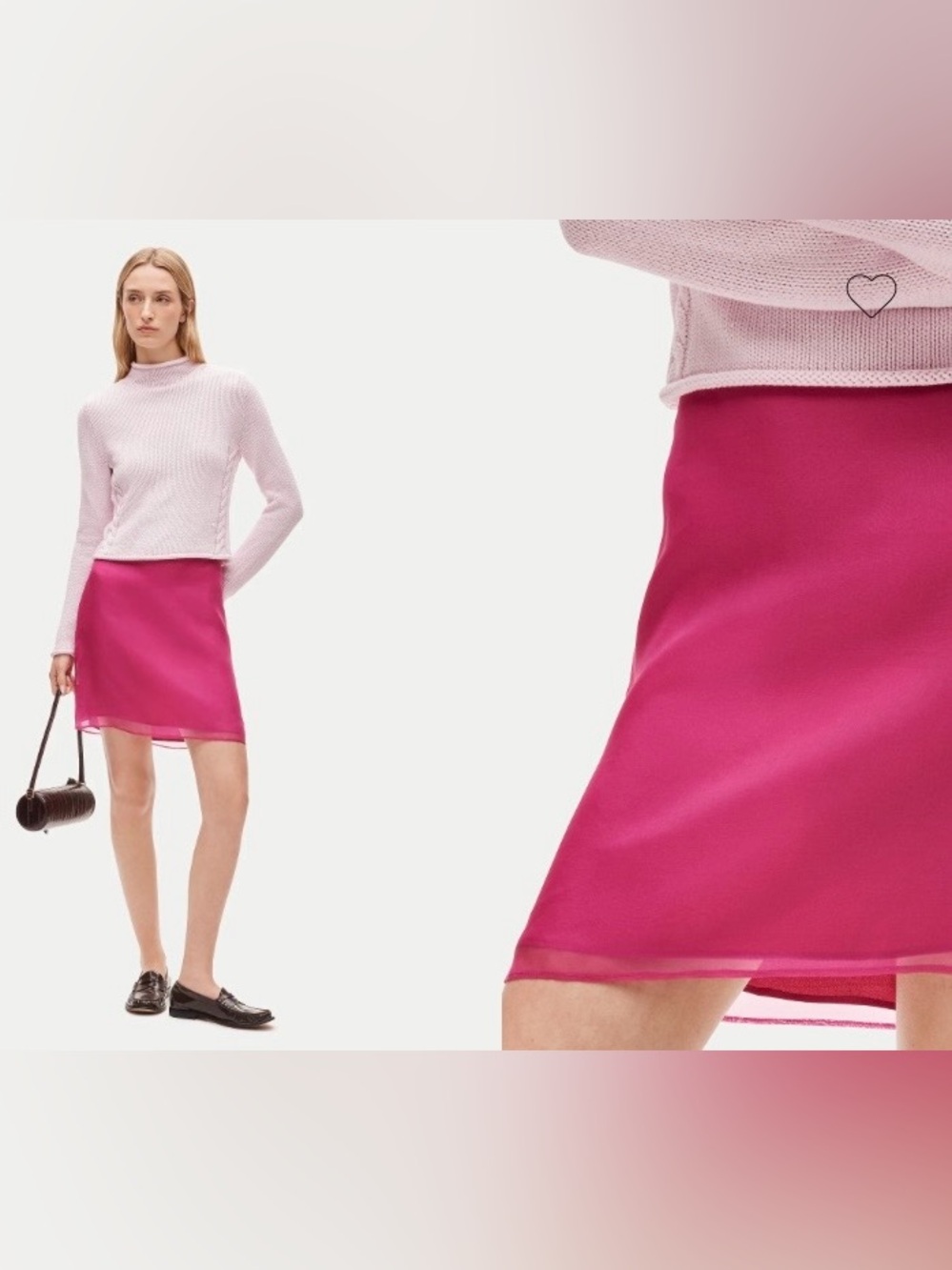 J. Crew Fairfax skirt in silk organza, In Viva Fuchsia 100% Silk, Size 4 NWT